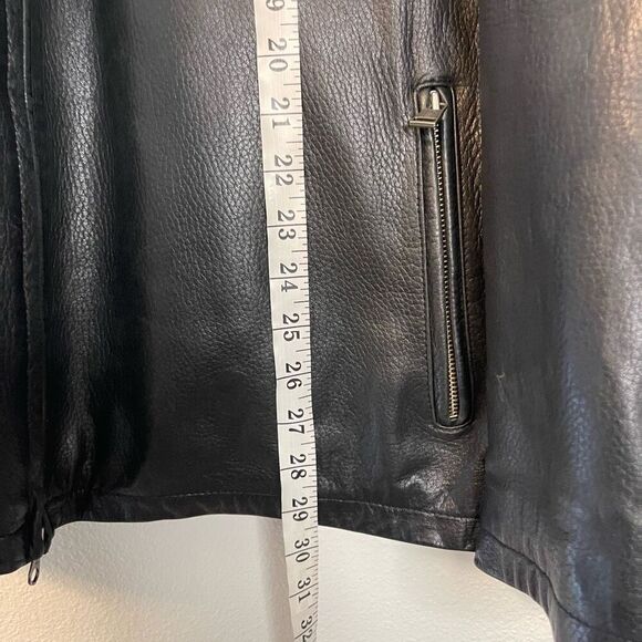 Roundtree & Yorke Lambskin Black Leather Motorcycle Biker Jacket Size XXL - Picture 8 of 15